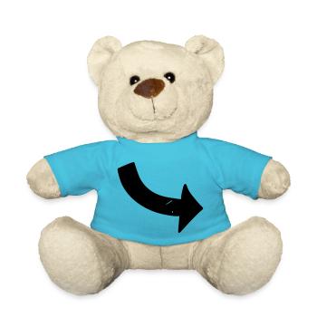 Arrow drawing sketch black - Teddy Bear - atoll blue - Front
