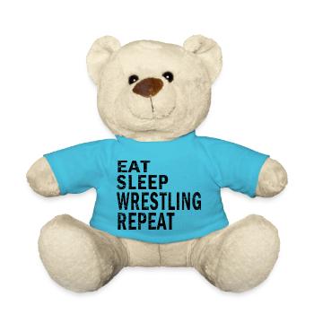 Eat sleep Wrestling repeat for Wrestling lovers - Teddy Bear - atoll blue - Front