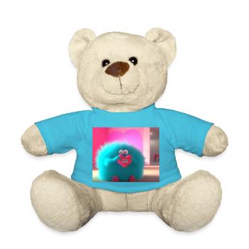 Monster mit Herz ICH BIN WERTVOLL - Teddy - Atollblau - Vorne