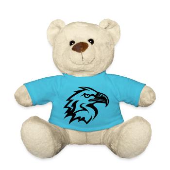 Stilisierter Adlerkopf im Profil - Teddy - Atollblau - Vorne
