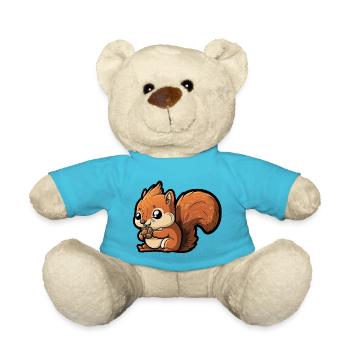 niedliches Eichhörnchen - Teddy - Atollblau - Vorne