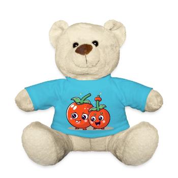 Bak et bik les tomates kawaii - Nounours - bleu outremer - Devant