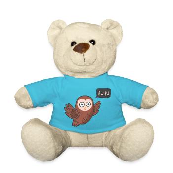 Eule - Teddy - Atollblau - Vorne