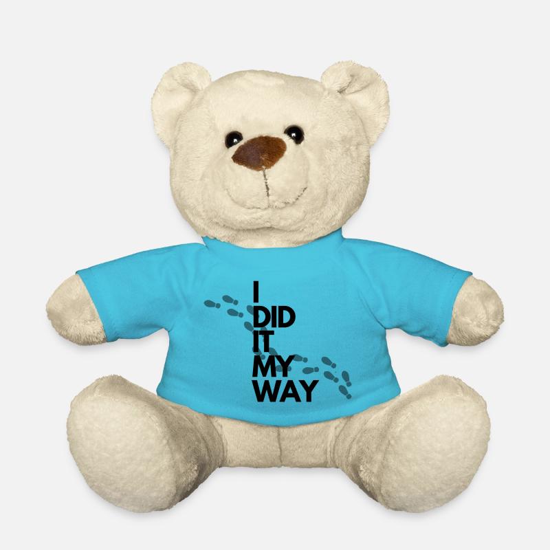 I did it my Way Footprints - Teddy Bear - atoll blue