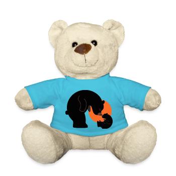 bear mom and sun - Teddy Bear - atoll blue - Front