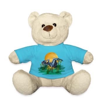Bec-de-chaussure Ornithologue Forêt I Cadeau - Nounours - bleu outremer - Devant