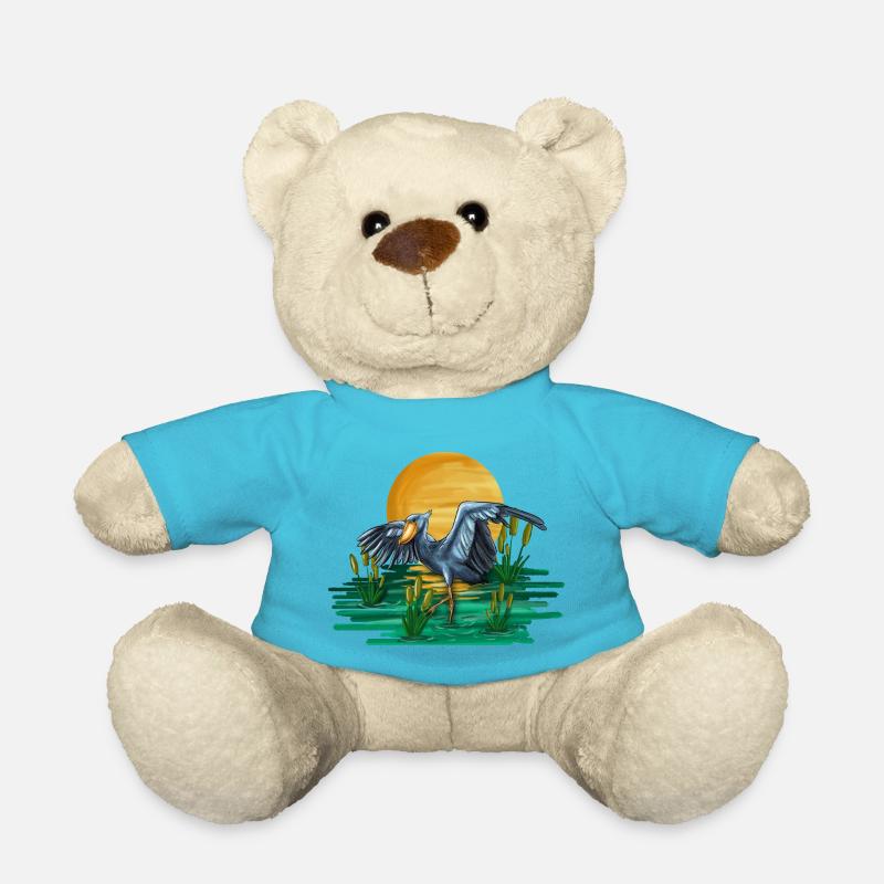 Schuhschnabel Vogel Ornithologe Wald I Geschenk - Teddy - Atollblau
