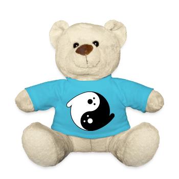 booyin booyang, yin yang ghosts - Teddy Bear - atoll blue - Front