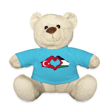 Turquie Palestine Forme Coeur Avec Les Mains - Nounours - bleu outremer - Devant