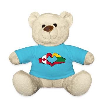 Canada Lituanie Forme de coeur avec les mains - Nounours - bleu outremer - Devant