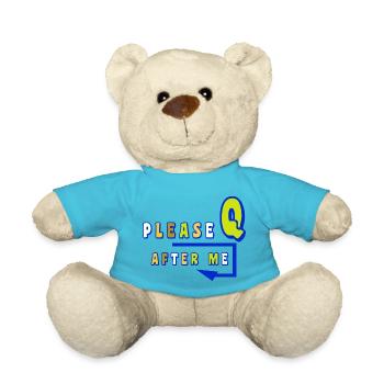 Bitte anstellen - Teddy - Atollblau - Vorne