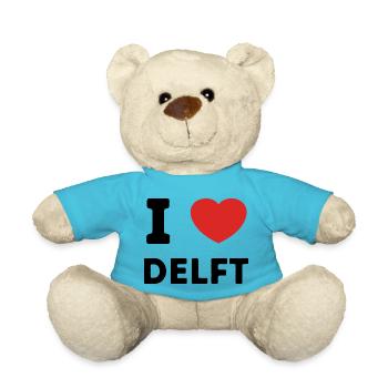 J’aime Delft Pays-Bas - Nounours - bleu outremer - Devant
