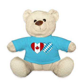 Drapeau Canada Bavière Coeur utilisé - Nounours - bleu outremer - Devant