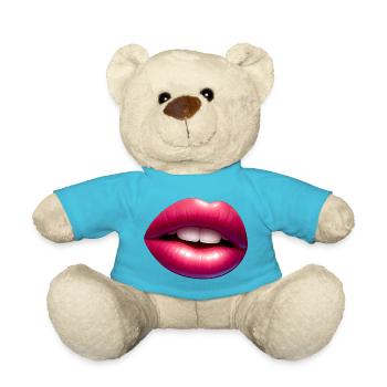 Tongue - Pink Lips - Charming Sweetness - Teddy Bear - atoll blue - Front