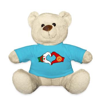 Algérie Kirghizistan Mains Forme Coeur - Nounours - bleu outremer - Devant