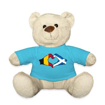 Belgique Ecosse Mains Coeur Forme - Nounours - bleu outremer - Devant