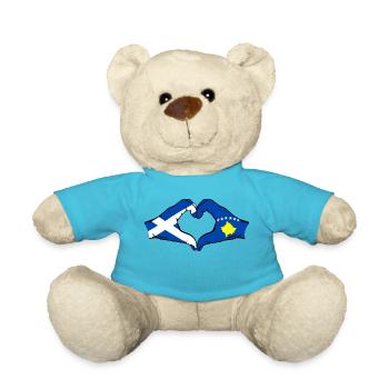 Ecosse Kosovo Mains Coeur Forme - Nounours - bleu outremer - Devant