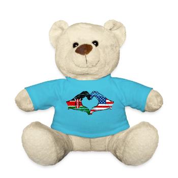 Kenia USA Hände Herzform used - Teddy - Atollblau - Vorne