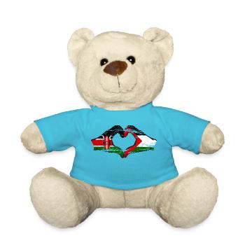 Kenya Palestine mains forme de coeur utilisé - Nounours - bleu outremer - Devant