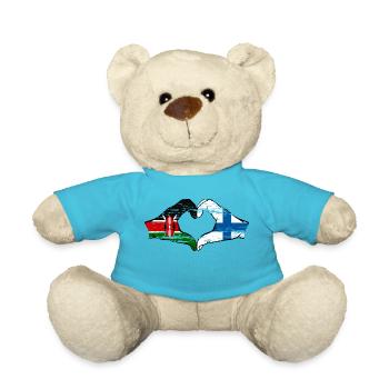 Kenya Finlande mains forme de coeur utilisé - Nounours - bleu outremer - Devant