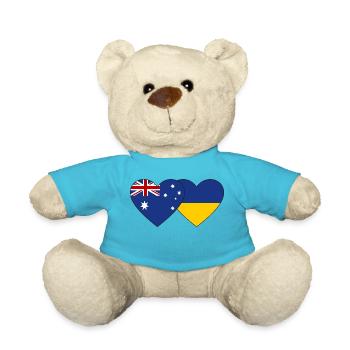 Drapeau de l’Australie et de l’Ukraine - Nounours - bleu outremer - Devant