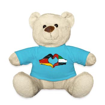 Germany United Arab Emirates Flag - Teddy Bear - atoll blue - Front