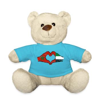Marokko Vereinigte Arabische Emirate Herz - Teddy - Atollblau - Vorne