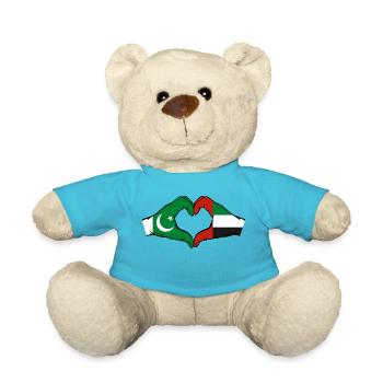Pakistan United Arab Emirates Heart - Teddy Bear - atoll blue - Front