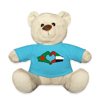 Bangladesh United Arab Emirates Heart - Teddy Bear - atoll blue - Front