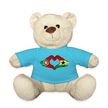 Portugal Ghana Drapeau Coeur - Nounours - bleu outremer - Devant