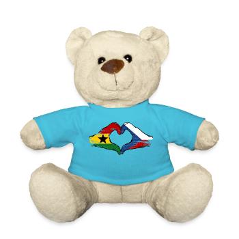 Ghana Tschechien Flagge Hände Herzform used - Teddy - Atollblau - Vorne