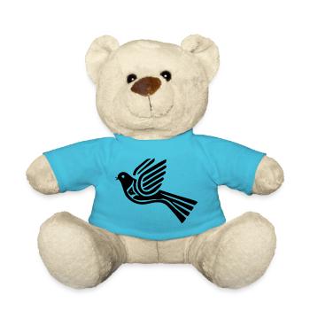 peace dove - Teddy Bear - atoll blue - Front