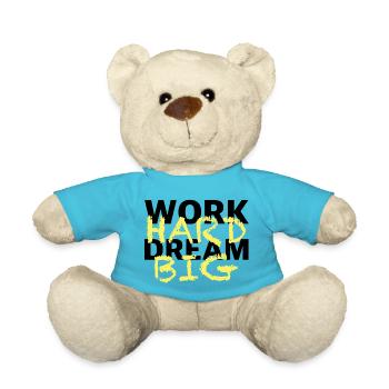 Work hard and dream big | Motivation, success - Teddy Bear - atoll blue - Front