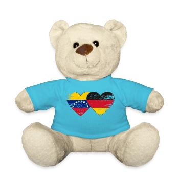 Venezuela Allemagne Drapeau Mains Coeur Forme Utilisé - Nounours - bleu outremer - Devant