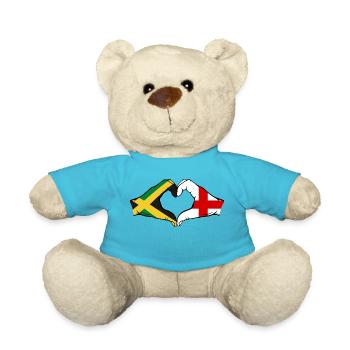 Jamaïque Angleterre Mains Forme De Coeur - Nounours - bleu outremer - Devant
