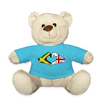 Jamaïque Géorgie Mains Forme de coeur Utilisé - Nounours - bleu outremer - Devant