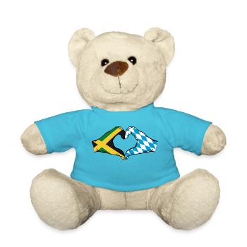 Jamaïque Bavière Mains Forme Coeur - Nounours - bleu outremer - Devant