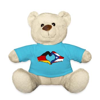Allemagne Porto Rico Mains Forme de Coeur - Nounours - bleu outremer - Devant