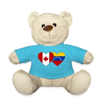 Kanada Venezuela Flagge Herz - Teddy - Atollblau - Vorne