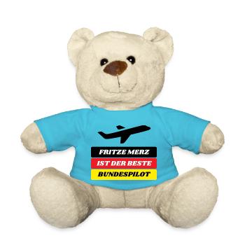Fritze Merz ist der beste Bundespilot - Teddy - Atollblau - Vorne