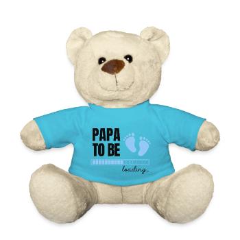Papa to be - boy - Teddy - Atollblau - Vorne