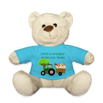 I love the countryside and I'm proud of it - Teddy Bear - atoll blue - Front
