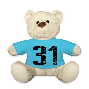 31 Number Jersey - Teddy Bear - atoll blue - Front