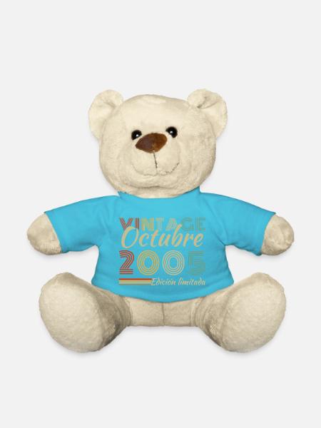 Oktober 2005 Vinatge Retro Geburtstagsgeschenk - Teddy - Atollblau