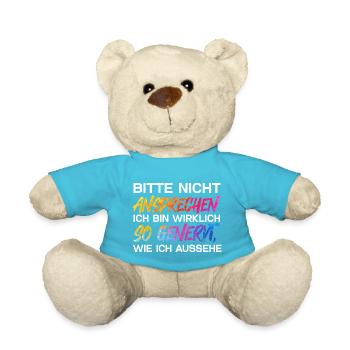 Please don't talk to me I'm really so annoyed - Teddy Bear - atoll blue - Front