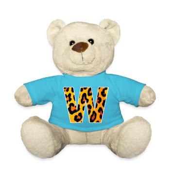 W Leopardenprint Kraft - Teddy - Atollblau - Vorne