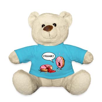 Donut drama – FRANK was bitten! - Teddy Bear - atoll blue - Front