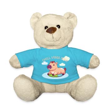 Cute Capybara - Capybara on Surfboard - Teddy Bear - atoll blue - Front