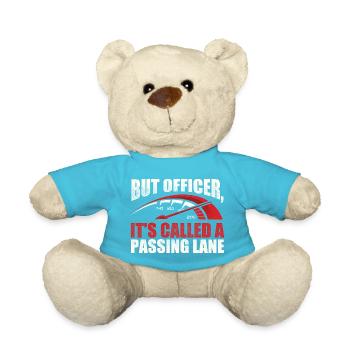 Its Called A Passing Lane Racing - Teddy Bear - atoll blue - Front