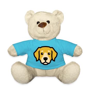 Tête de chien Golden Retriever Labrador Maman - Nounours - bleu outremer - Devant